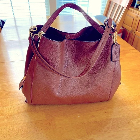 Coach Brown Leather Tote Bag - Picture 4 of 12